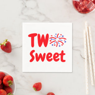 Two Sweet 2nd Birthday Napkins