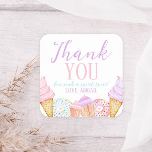 TWO Sweet 2nd Birthday Square Sticker