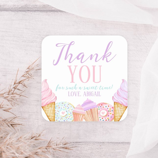 TWO Sweet 2nd Birthday Square Sticker (Creator Uploaded)