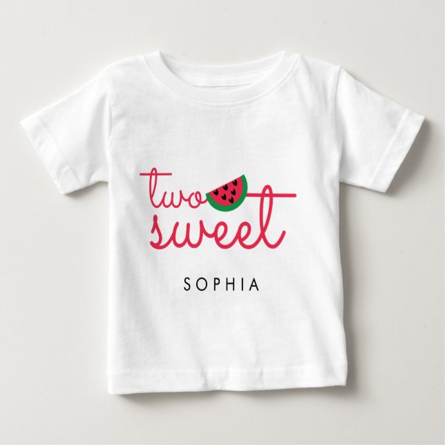 Two Sweet 2nd Birthday watermelon Baby T-Shirt (Front)