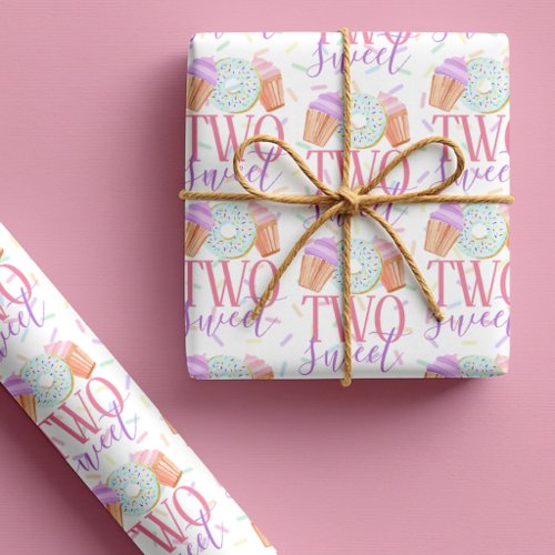 TWO Sweet 2nd Birthday Wrapping Paper