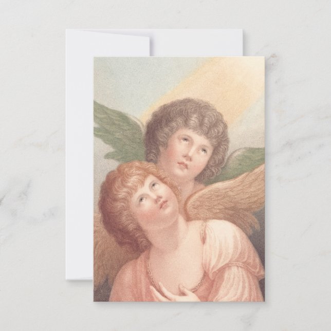 Two Sweet Angels Religious Card (Front)