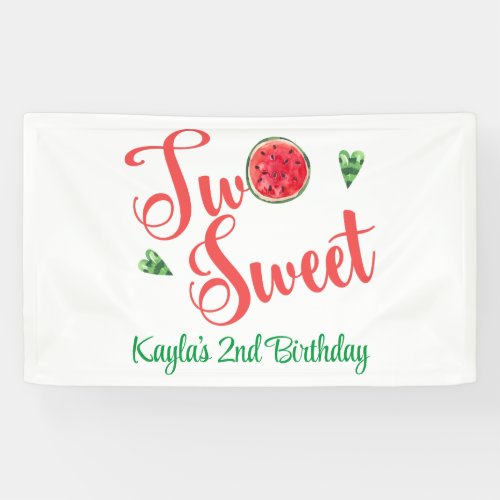 Two Sweet Birthday  Banner