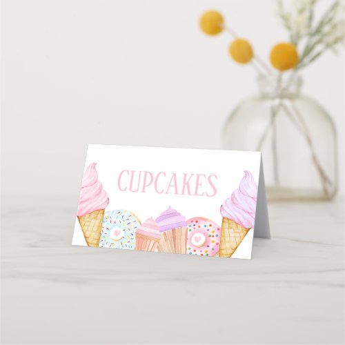 TWO Sweet Birthday Food Labels Place Card