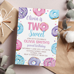 Two Sweet Birthday Invitation
