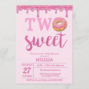 Two Sweet Birthday Invitation