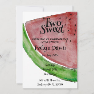 Two Sweet Birthday Invitation
