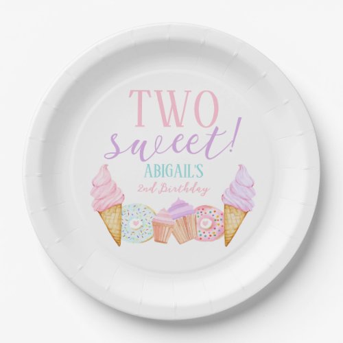TWO Sweet Birthday Paper Plates