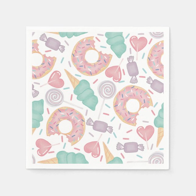 Two Sweet Birthday Party  Napkins (Front)