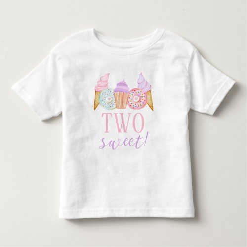 TWO Sweet Birthday Toddler T_shirt