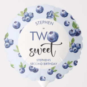 Two sweet blueberries kids birthday balloon