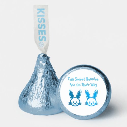 Two Sweet Bunnies Twin Boys Hersheys Kisses