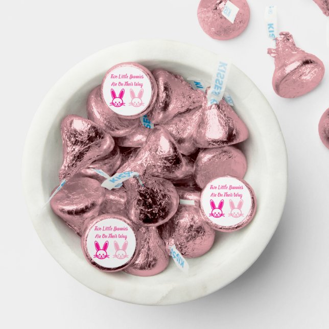 Two Sweet Bunnies Twin Girls Hershey®'s Kisses® (Assorted)