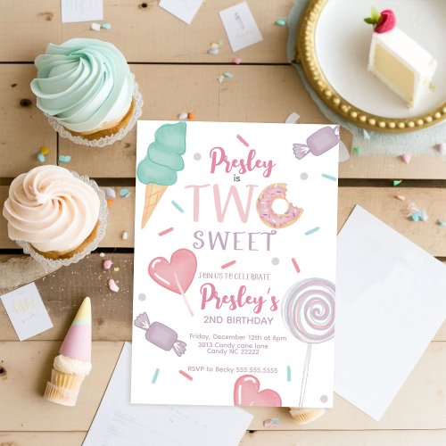 Two Sweet Candy  Invitation