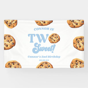 Two Sweet Cookies and Milk 2nd Birthday Party Banner