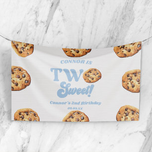 Two Sweet Cookies and Milk 2nd Birthday Party Banner