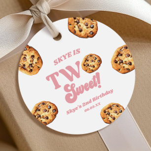 Two Sweet Cookies and Milk 2nd Birthday Party Favor Tags