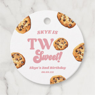 Two Sweet Cookies and Milk 2nd Birthday Party Favor Tags