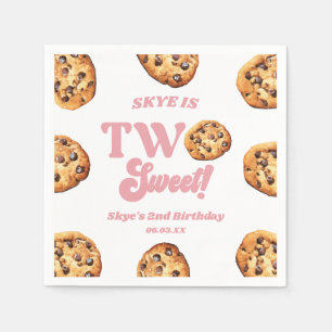 Two Sweet Cookies and Milk 2nd Birthday Party Napkins
