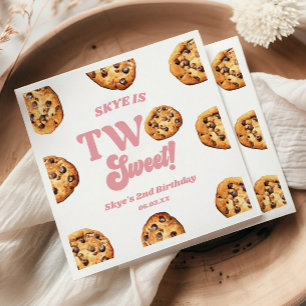 Two Sweet Cookies and Milk 2nd Birthday Party Napkins