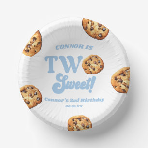 Two Sweet Cookies and Milk 2nd Birthday Party Paper Bowls