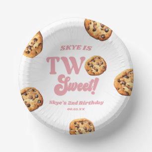 Two Sweet Cookies and Milk 2nd Birthday Party Paper Bowls