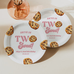 Two Sweet Cookies and Milk 2nd Birthday Party Paper Plates