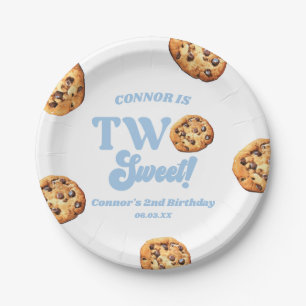 Two Sweet Cookies and Milk 2nd Birthday Party Paper Plates