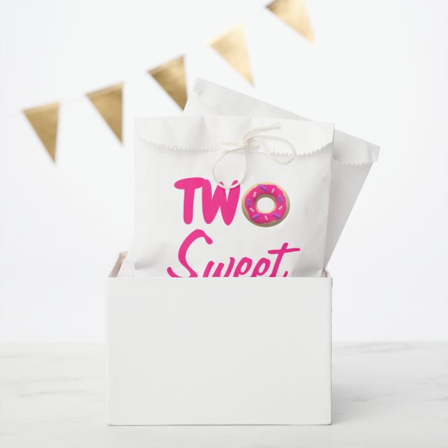Two Sweet Donut 2nd Birthday Favor Bag (Party)