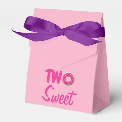 Two Sweet Donut 2nd Birthday Favor Boxes