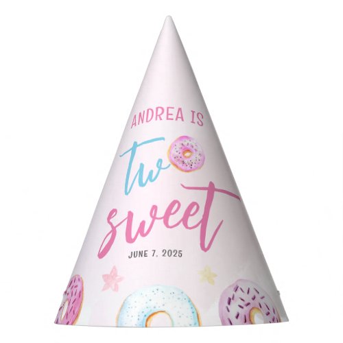 Two Sweet Donut 2nd Birthday Party Hat