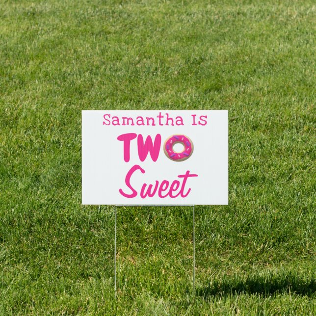 Two Sweet Donut 2nd Birthday Sign (Insitu)