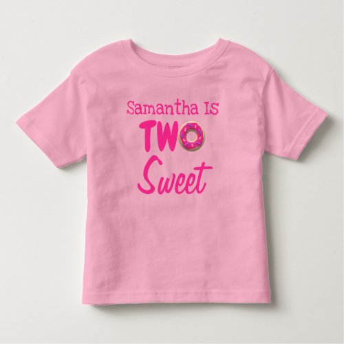 Two Sweet Donut 2nd Birthday Toddler T_shirt