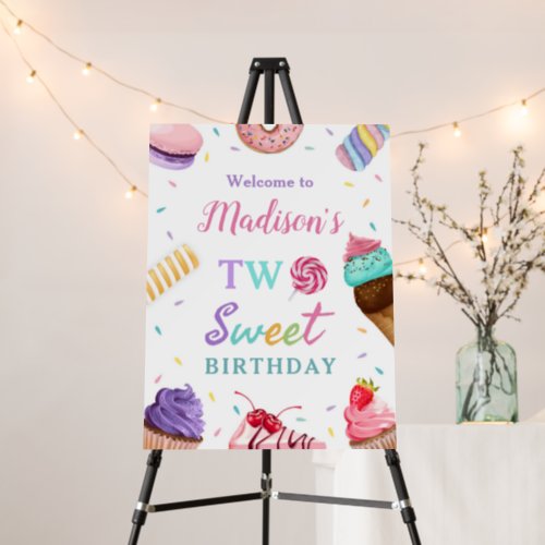 Two Sweet Donut 2nd Birthday Welcome Foam Board