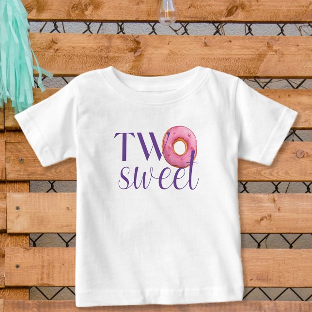 Two Sweet Donut Birthday Party Baby T-Shirt (Creator Uploaded)