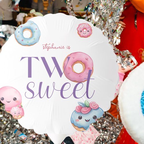 Two Sweet Donut Birthday Party Balloon