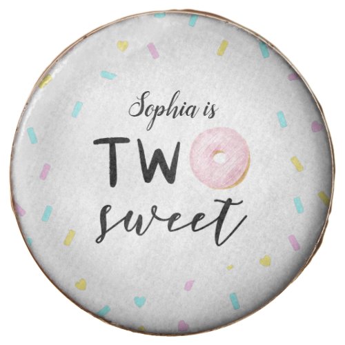 Two Sweet Donut Birthday Party Sprinkles Chocolate Covered Oreo