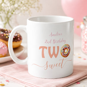 Two Sweet Donuts 2nd Birthday party Coffee Mug