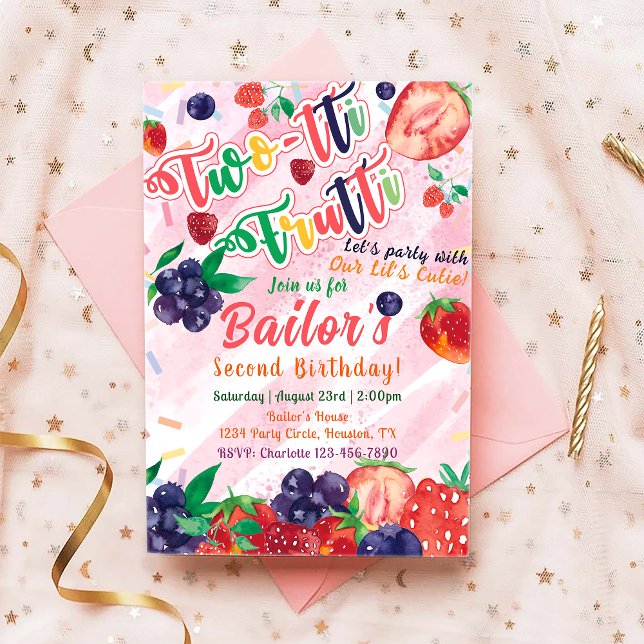 Two Sweet | Fruit Party Birthday Invitation (Creator Uploaded)