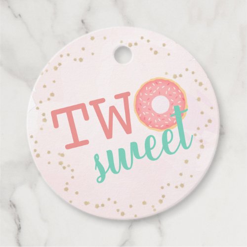 Two Sweet Girl 2nd Birthday Thank You Favor Tags