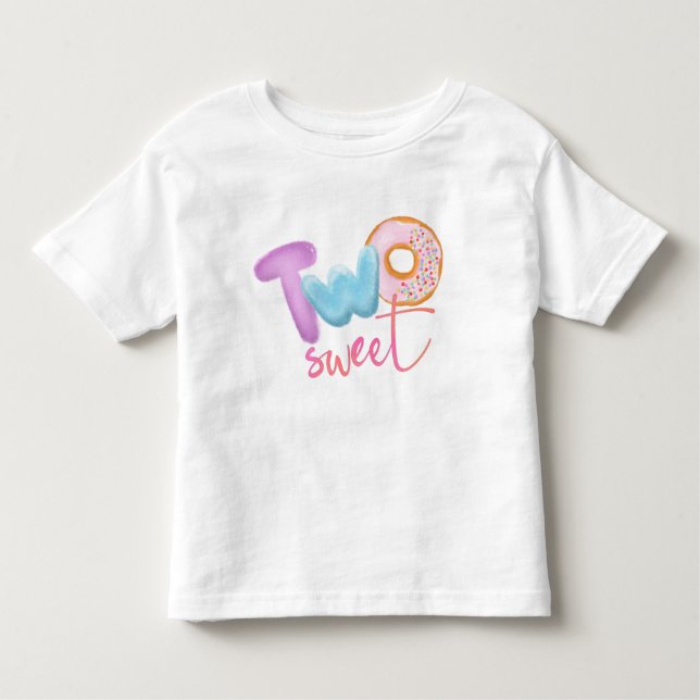 Two sweet Girl Donut Theme Cute  Baby Bodysuit (Front)