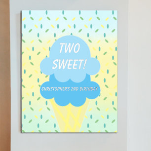 Two Sweet Ice Cream 2nd Birthday Foil Prints