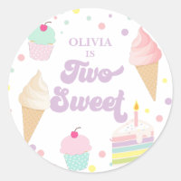 Two Sweet Ice Cream and Cake 2nd Birthday