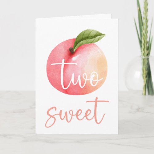 Two Sweet Peach Happy Birthday Card