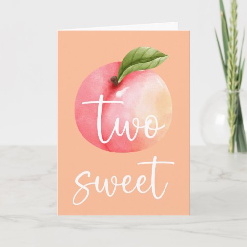 Two Sweet Peach Happy Birthday Card