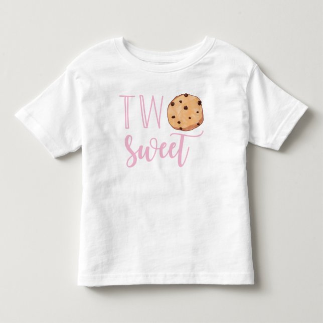 Two Sweet Pink Cookie Birthday Toddler T-shirt (Front)