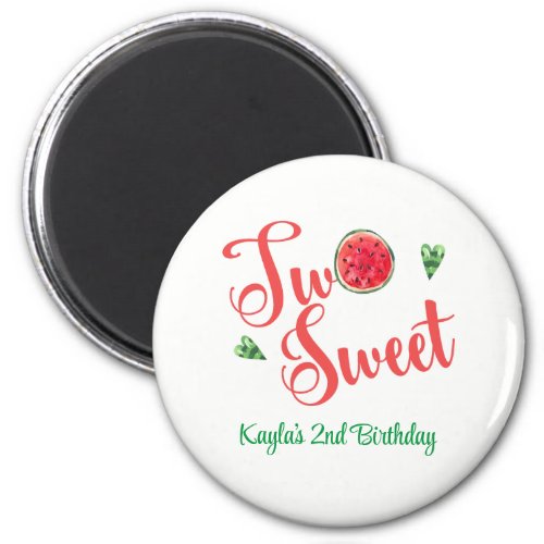 Two Sweet Second Birthday Magnet