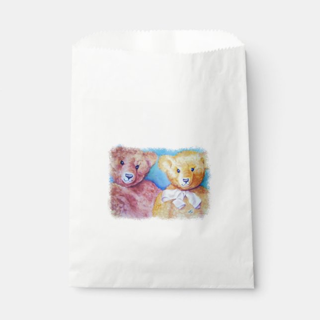 TWO SWEET TEDDY BEARS THANK YOU FAVOR BAG (Front)