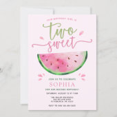 Two Sweet Watermelon Birthday Invitation (Front)