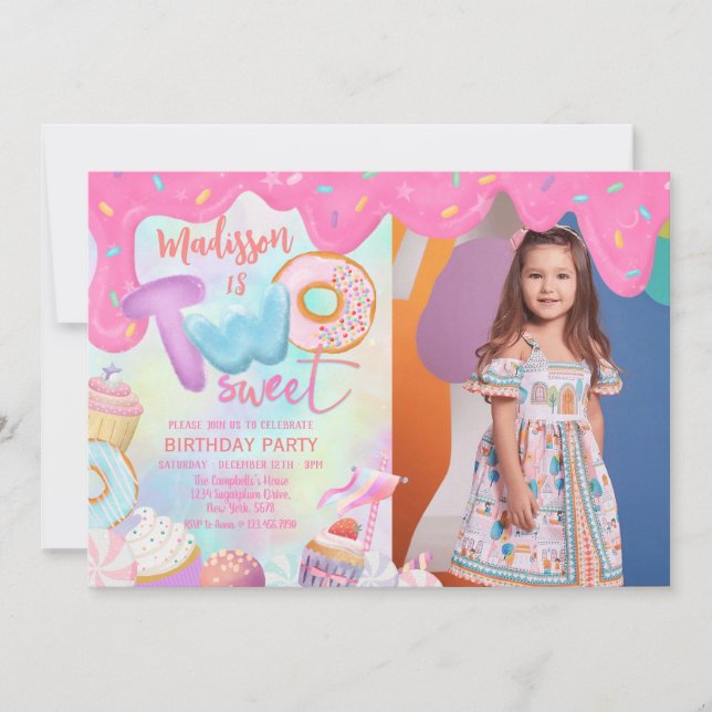 two sweetmcustom photo  invitation (Front)